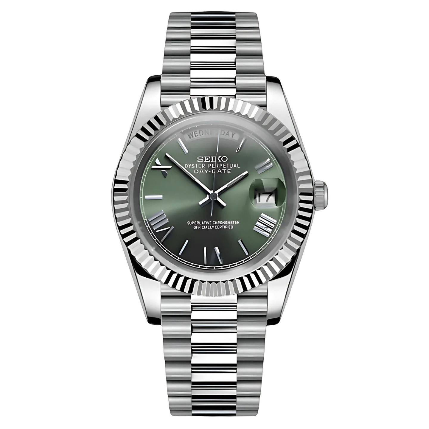 SEIKODATE OLIVE GREEN ROMAN
