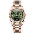 SEIKODATE ROSE GOLD OLIVE GREEN ROMAN