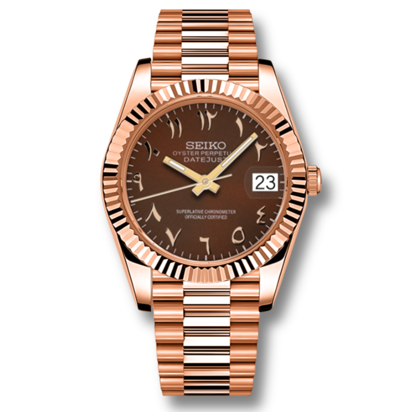 SEIKOJUST ROSE GOLD ARABIC