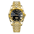 SEIKOJUST GOLD BLACK ROMAN
