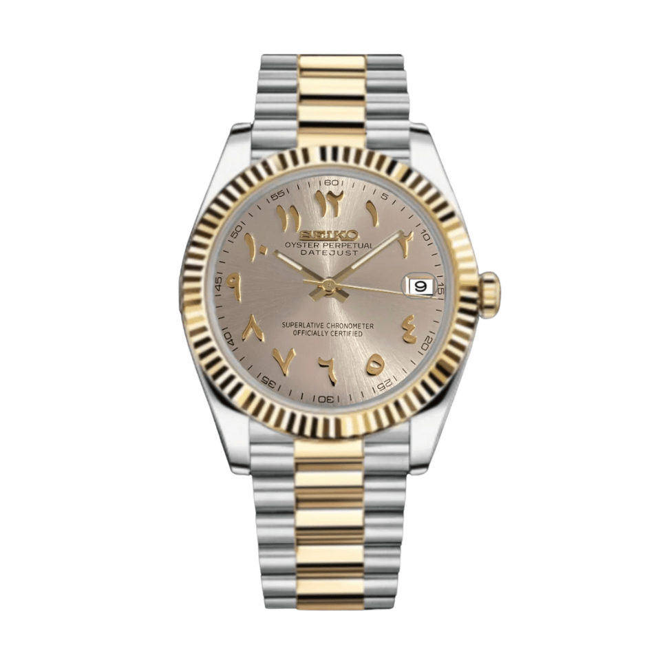 SEIKOJUST BEIGE WHITE GOLD ARABIC